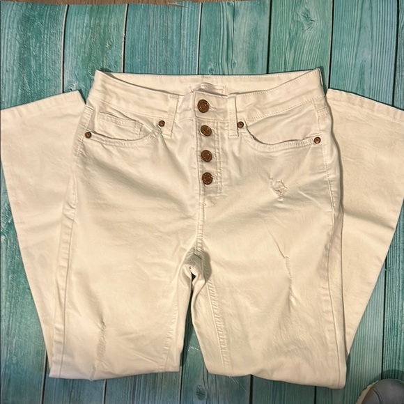LC Lauren Conrad Women's High-Rise White Jeans - Picture 1 of 4